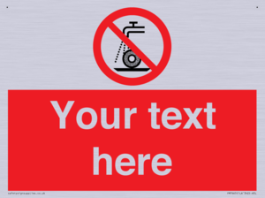 Custom prohibition Do not use for wet grinding